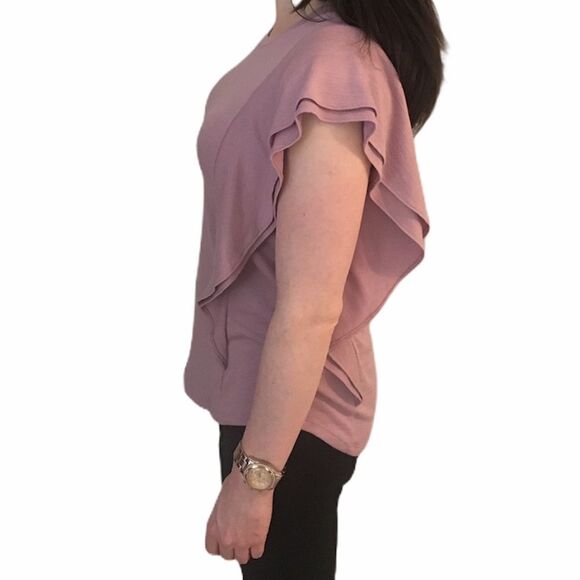 Gap Pink Ruffle Sleeve Top - Picture 5 of 8